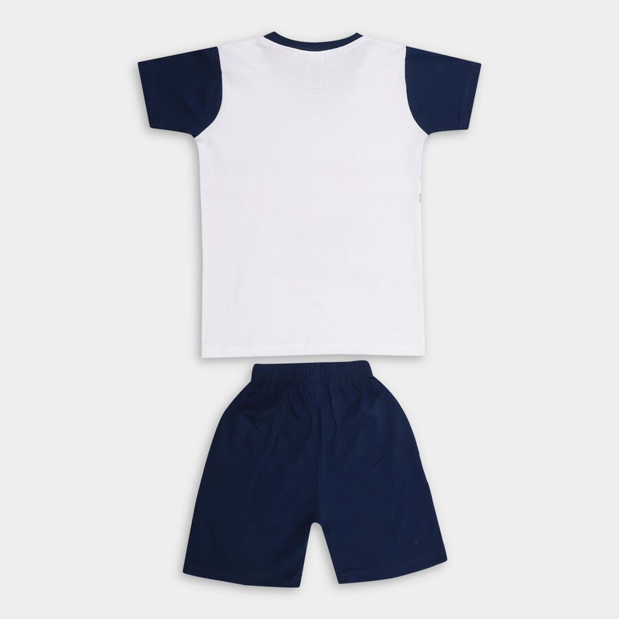 Boys' 100% Cotton Knit Baba Suit , सफ़ेद, large image number null