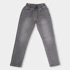 Kids Stonewashed Grey Slim Fit Basic Jeans, Dark Grey, small image number null