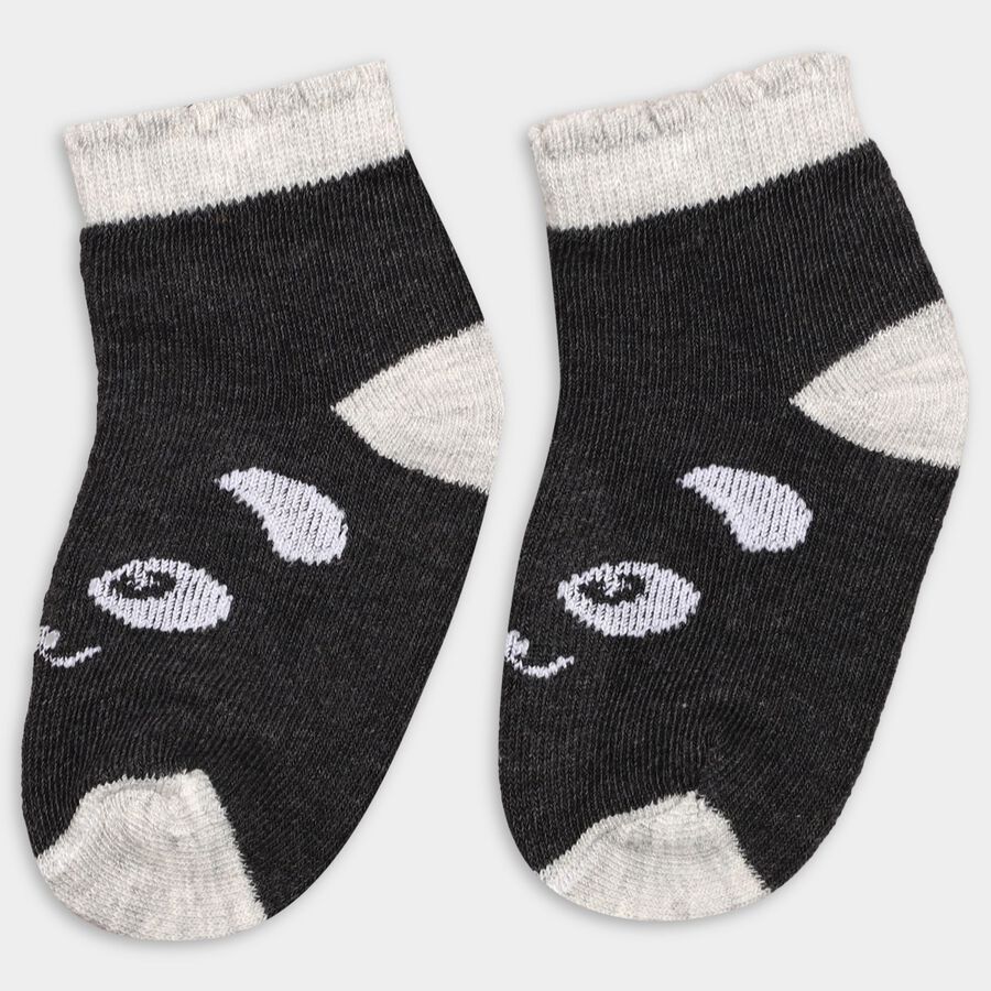 Girls' Socks (Pack of 2), Light Grey, large image number null