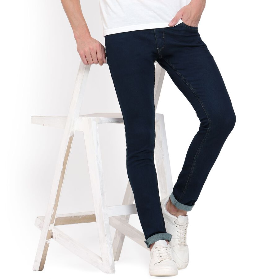 Men's Skinny Jeans , Dark Blue, large image number null