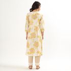 Women's Bright Yellow Embroidered Kurta, पीला, small image number null