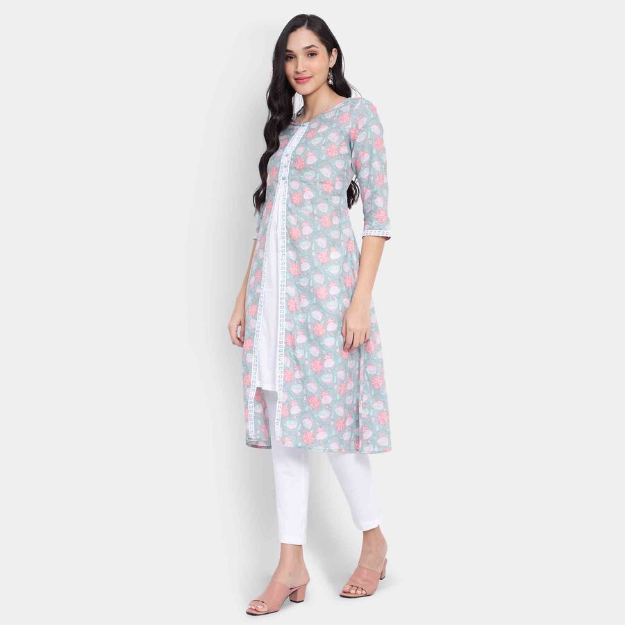 All Over Print Kurta, Light Grey, large image number null