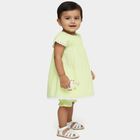Infants' Green A-Line Smocked and Embroidered Frock, Light Green, small