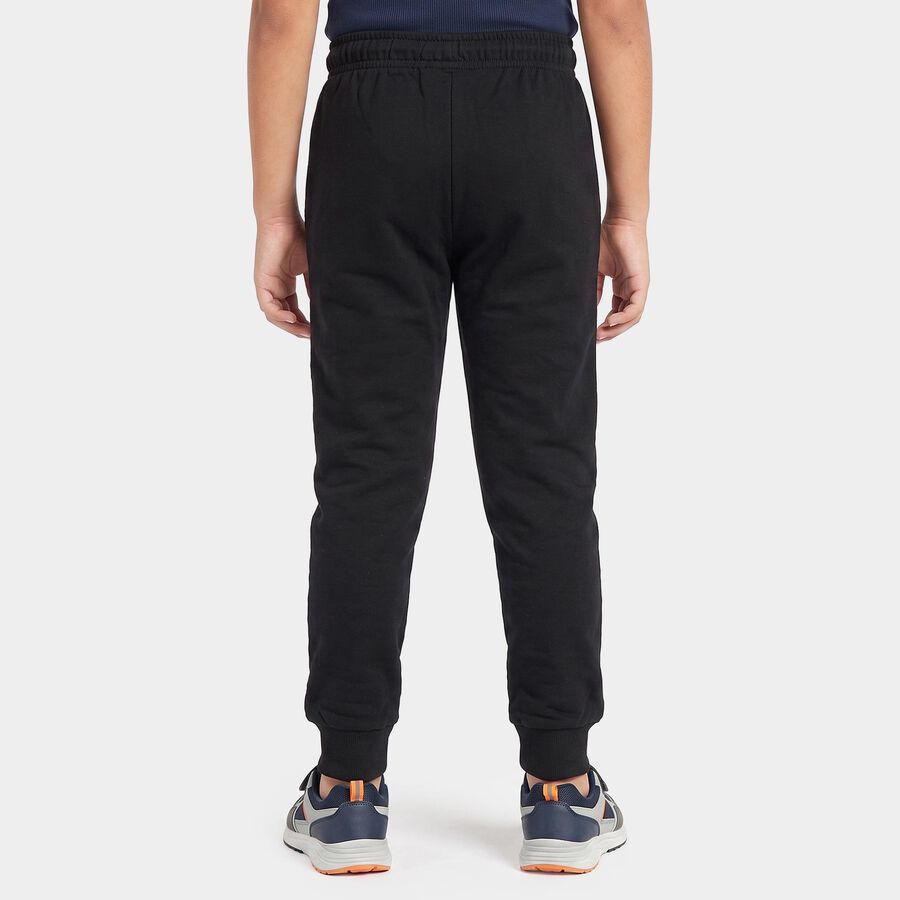Boys Black Jogger Fit Contrast Panel Pyjama, Black, large