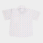 Infants Cotton Printed Shirt, White, small image number null