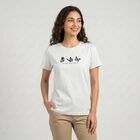 Women's Grey Round Neck Regular T-Shirt, Melange Light Grey, small