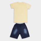 Boys' 100% Cotton Woven Baba Suit , Yellow, small image number null