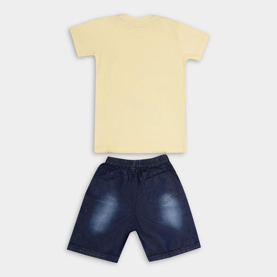 Boys' 100% Cotton Woven Baba Suit , Yellow, large image number null