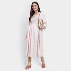 3/4th Sleeves Flared Kurta, गहरा पीला, small image number null