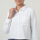 Women's White Classic Collar Classic Shirt, White, small