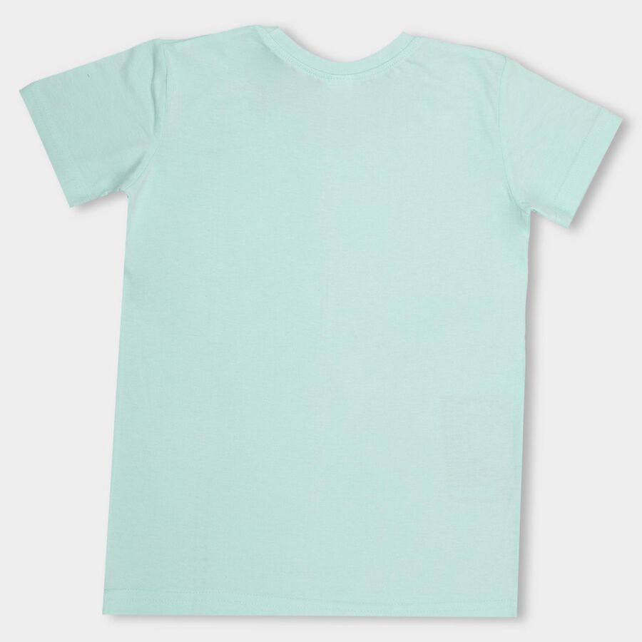 Boys' Half Sleeves T-Shirt , एक्वा, large image number null