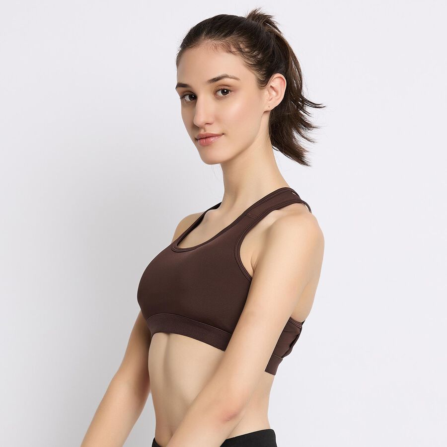 Ladies' Sports Bra , Brown, large image number null