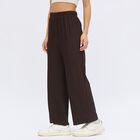 Women's Dark Chocolate Brown Balloon Fit Solid Harem Pants, Brown, small image number null