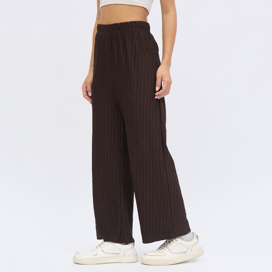 Women's Dark Chocolate Brown Balloon Fit Solid Harem Pants, Brown, large image number null