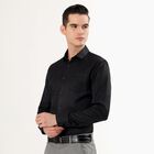 Men's Jet Black Classic Formal Shirt, Black, small