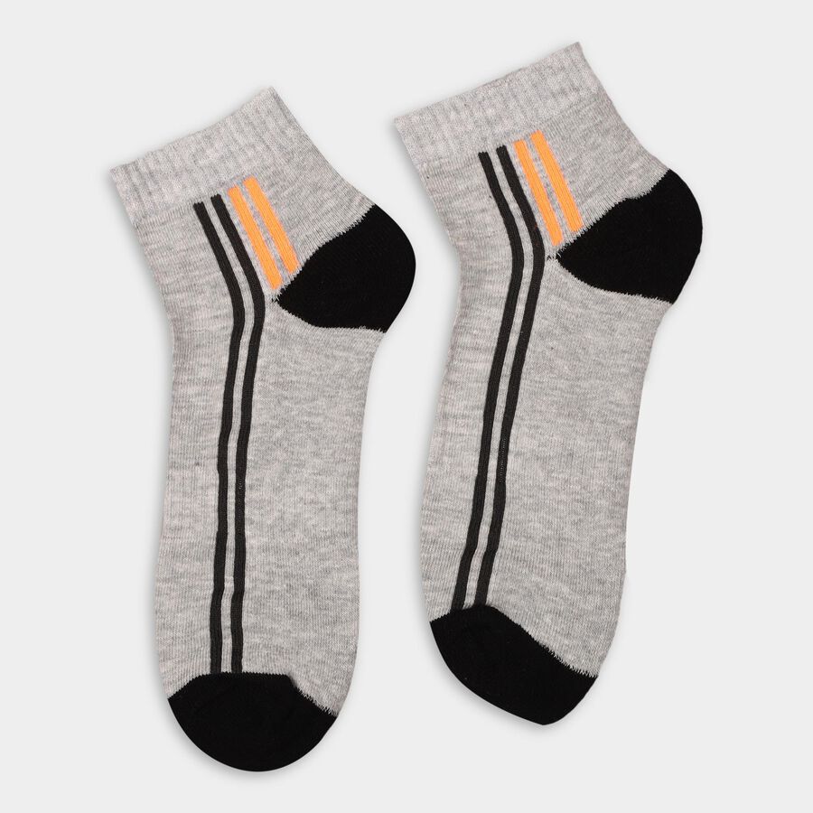 Men's Socks (Pack of 2), Melange Light Grey, large