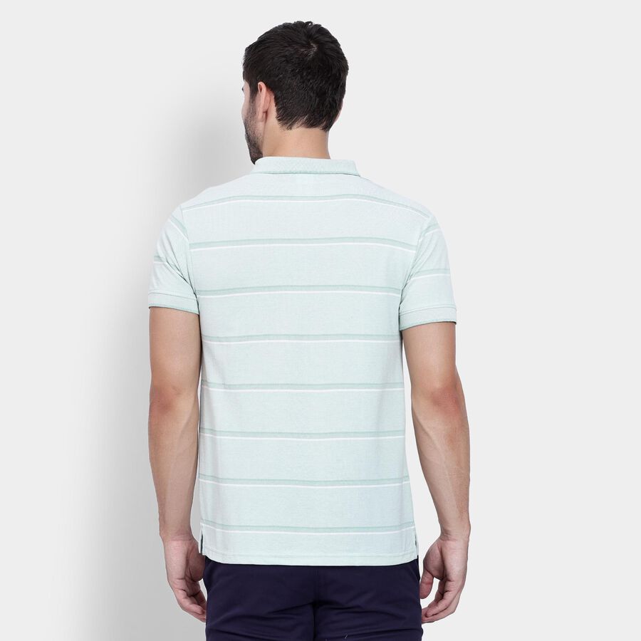 Men's Collared Half Sleeves T-Shirt , हल्का हरा, large image number null