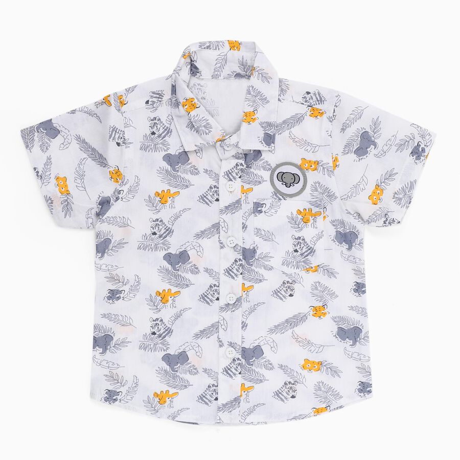 Infants' 100% Cotton Shirt, White, large image number null