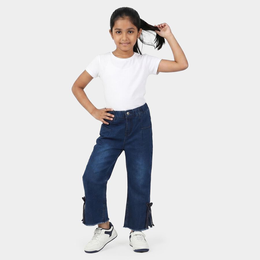 Girls' Jeans, Dark Blue, large