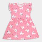 Girl's Bright Red Round Neck Printed T-Shirt, Pink, small image number null