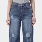 Women's Blue Slim Fit Classic Jeans, Mid Blue, small