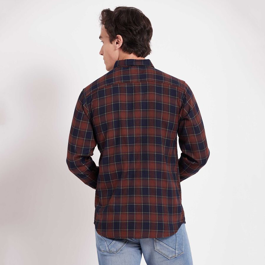 Checks Casual Shirt, Brown, large image number null