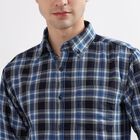 Men's 100% Cotton Regular Collar Casual Shirt, Dark Blue, small image number null