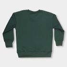 Boys Dark Green Crew Neck Printed Sweatshirt, Dark Green, small image number null