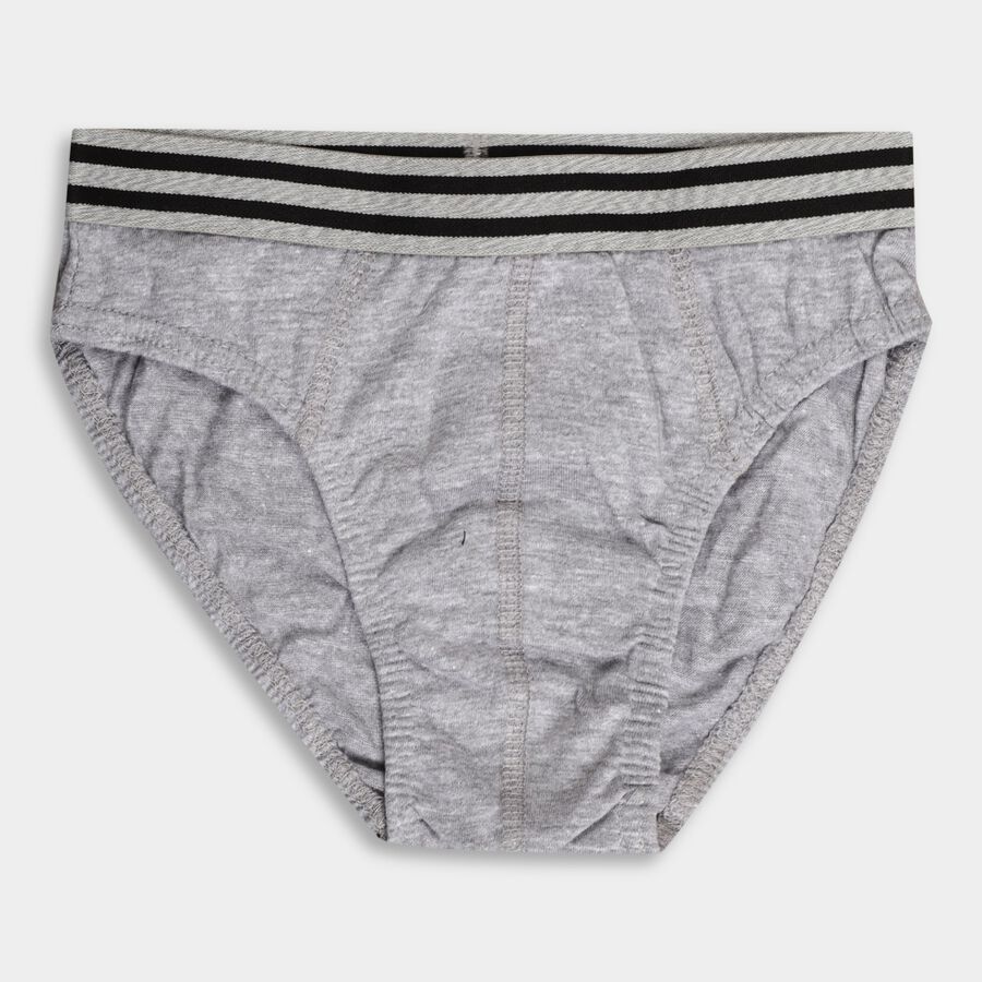 Boys' Brief, मिश्रित मध्यम ग्रे, large image number null