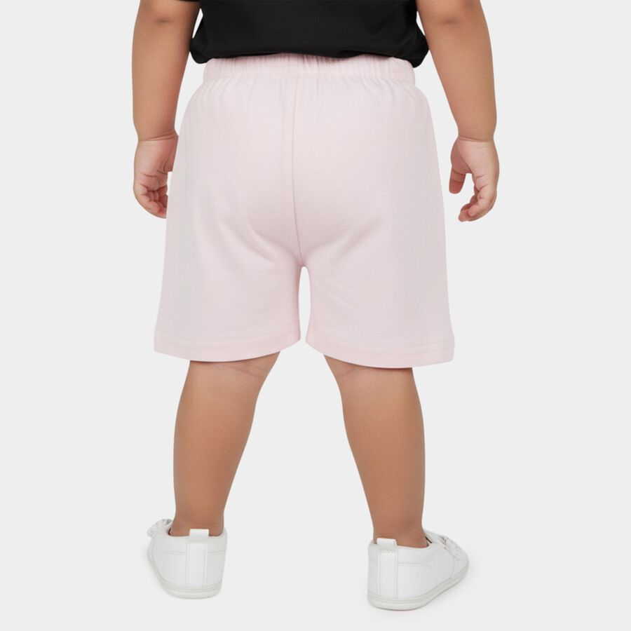 Infants Pink Cotton Half Pant, Light Pink, large
