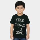 Boys' Half Sleeves T-Shirt, Dark Green, small