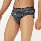 Men's 100% Cotton V-Cut Briefs, काला, small image number null