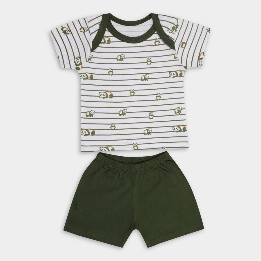 Infant Boys' 100% Cotton Baba Suit , ओलिव, large image number null