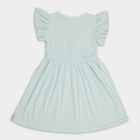 Girls' Frock , हल्का हरा, small image number null