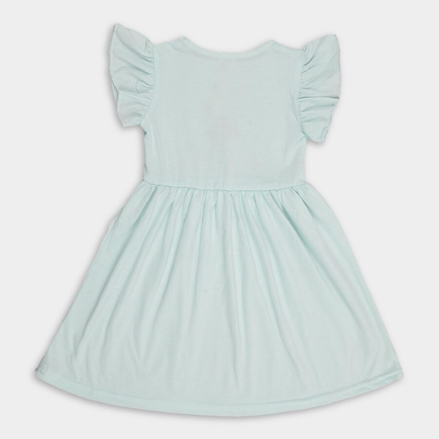 Girls' Frock , हल्का हरा, large image number null