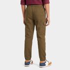 Boys' Olive Green Regular Fit Cargo Trousers, ओलिव, small