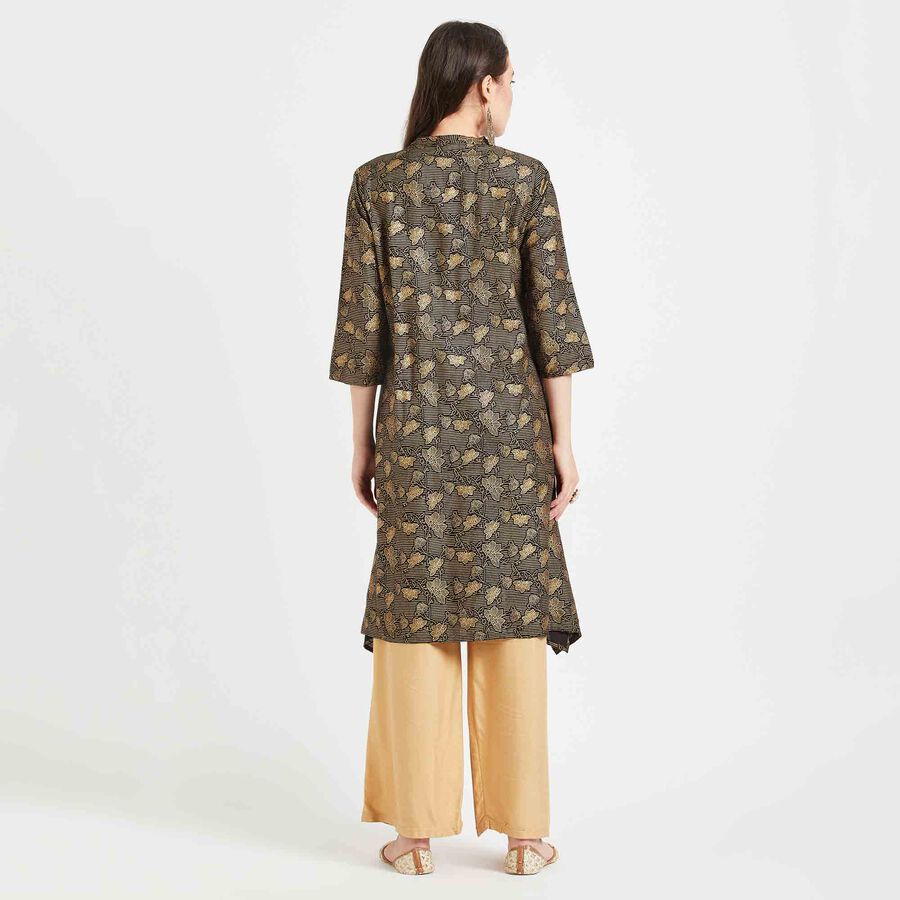 Printed Kurta, Black, large image number null