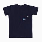 Boys Deep Midnight Navy Blue Cotton Crew Neck Casual T-Shirt, Navy Blue, small image number null