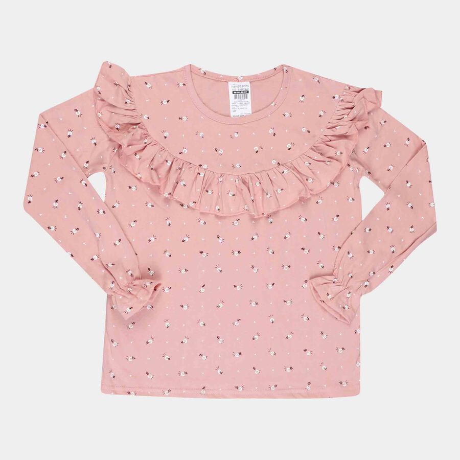 Printed Top, Pink, large image number null