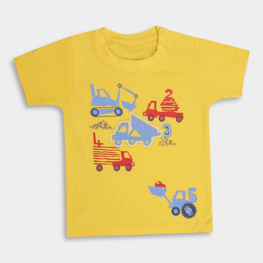 Infant Boys' 100% Cotton Baba Suit , Yellow, large image number null