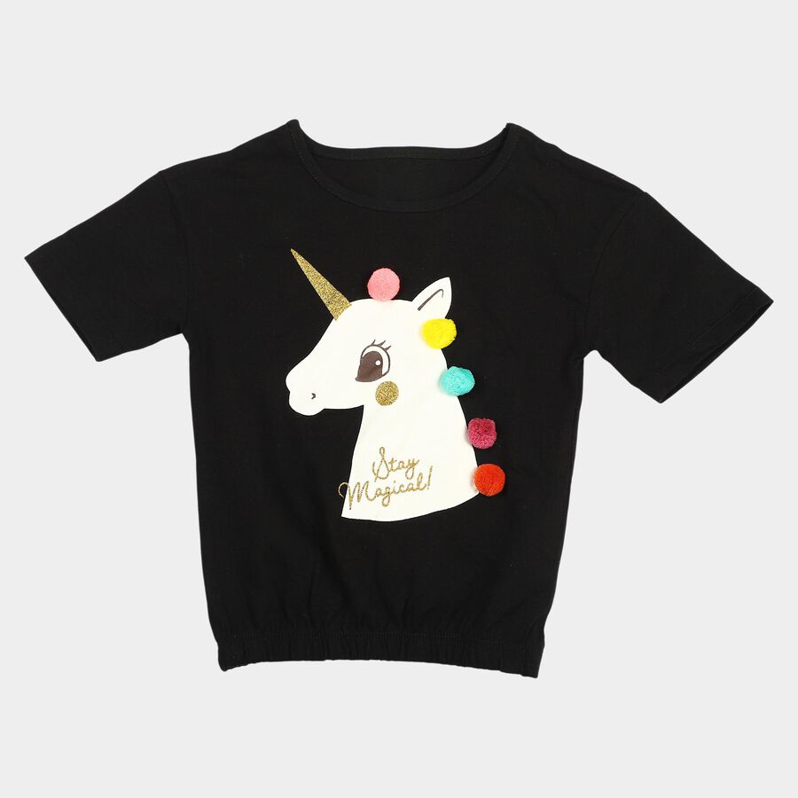 Girls' T-Shirt, Black, large