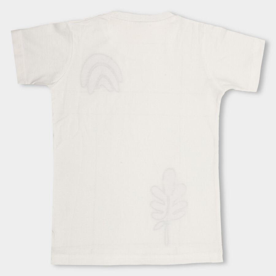 Boys' Half Sleeves T-Shirt, सफ़ेद, large image number null