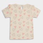 Infant Girls' 100% Cotton Short Set, गुलाबी, small image number null