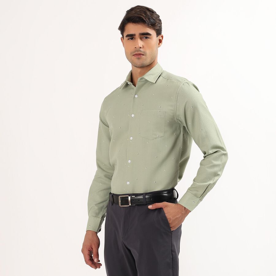Men's Light Sage Green Classic Collar Formal Shirt, Light Green, large image number null