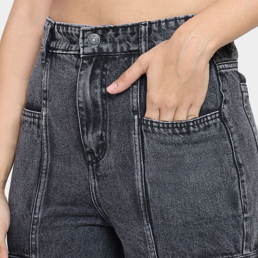 Ladies' 100% Cotton Jeans, Light Grey, large image number null