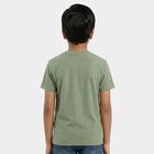 Boys Green Round Neck Casual Boys T-Shirt, हल्का हरा, small