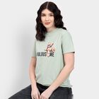 Ladies' Round Neck T-Shirt , हल्का हरा, small