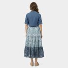 Women's Light Blue Cotton Round Neck Straight Kurta, हल्का नीला, small