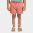 Girls' Peach Regular Fit Printed Bloomer Shorts, पीच, small