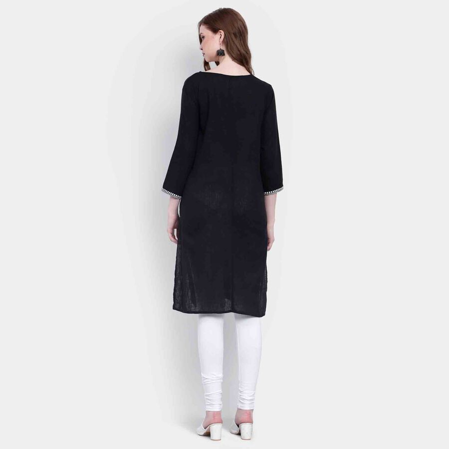 Solid Kurta, Black, large image number null
